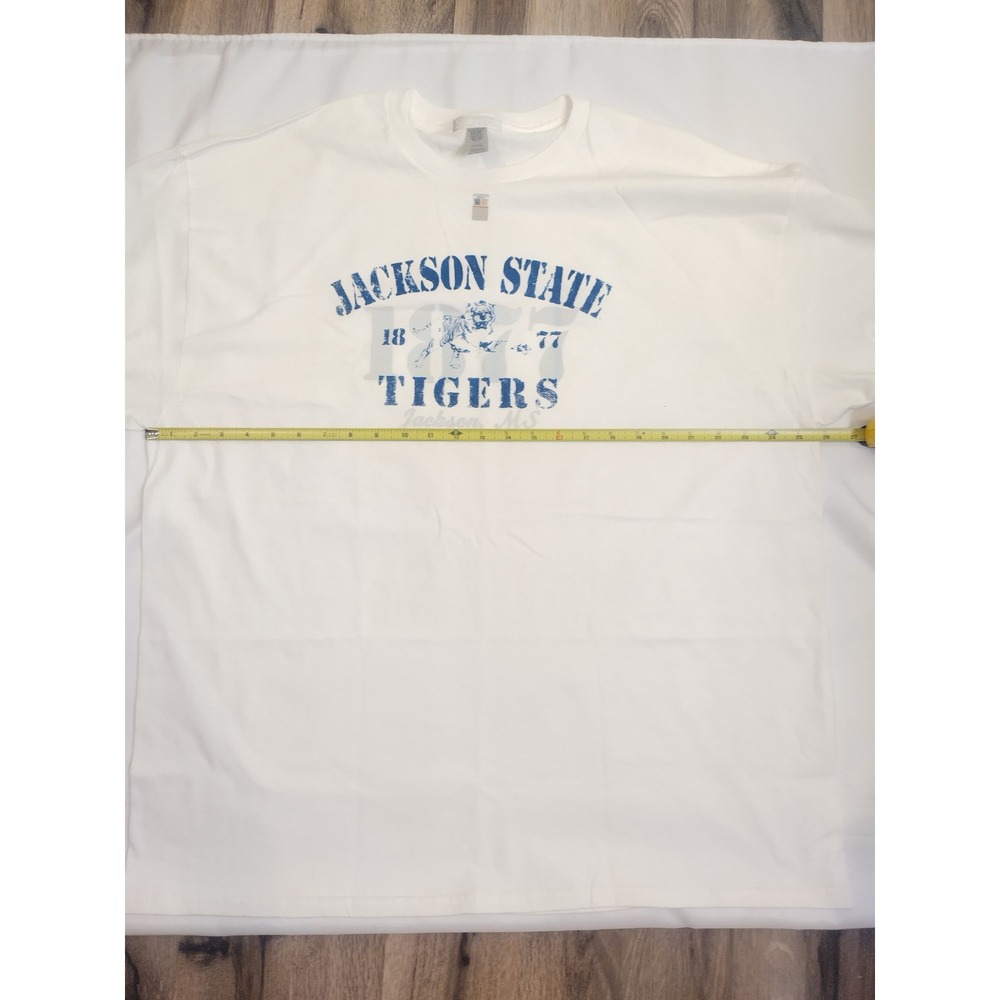 Jackson State Tigers Long Sleeve Shirt White Cotton JSU 1877 Graphic Tee 2XL - Picture 5 of 7